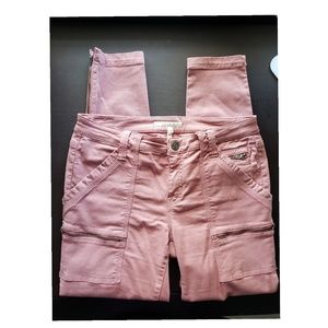 Joie Park Twill Skinny Ankle Moto Jean's